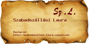 Szabadszállási Laura névjegykártya